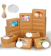 Soap Box, COTOPHER 30Pcs Small Soap Packaging Boxes 3.5x2.35x1.2 Inch Mini Kraft Boxes with Windo...
