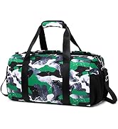 mezhsa Gym Sports Bag Boys Girls Teen Dance Weekender Overnight Cheer With Shoe Compartment Wet P...