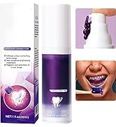 Whitening Toothpaste,Purple Corrector Toothpaste for Teeth Whitening,Non-invasive Brightening Too...