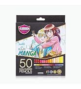 MASTERART Colored Pencils 50 Colors MANGA SET Special Collection for Kids and Adults Coloring