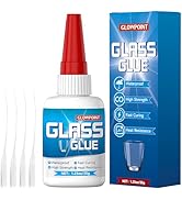 Glowpoint Glass Glue, 35g Ultra Strong Clear, Waterproof &amp; Fast, Curing Adhesive for Glass Repair...