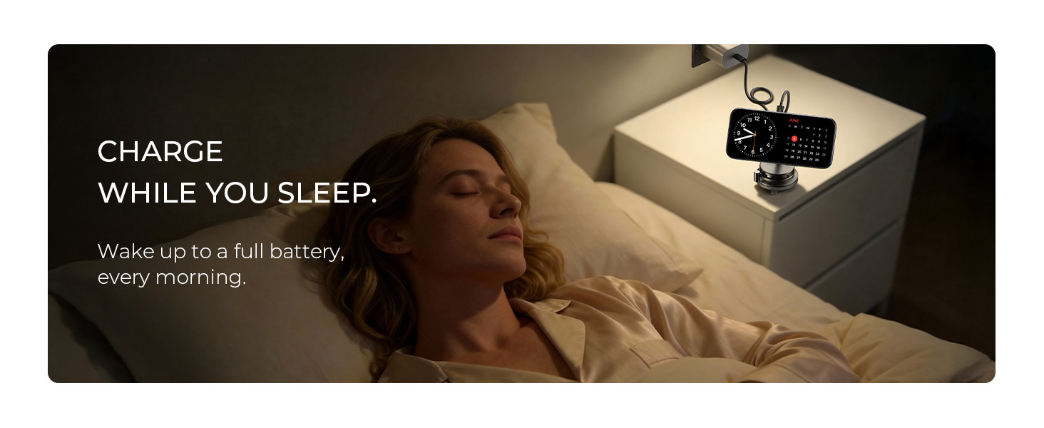 Sleep. Wake up charged.