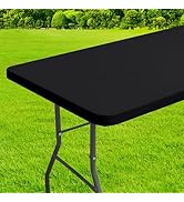 homing Rectangle Table Cloth Cover, Waterproof Polyester Elastic Fitted Tablecloth, Fits for 6 Fo...
