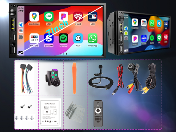 double din car stereo apple carplay