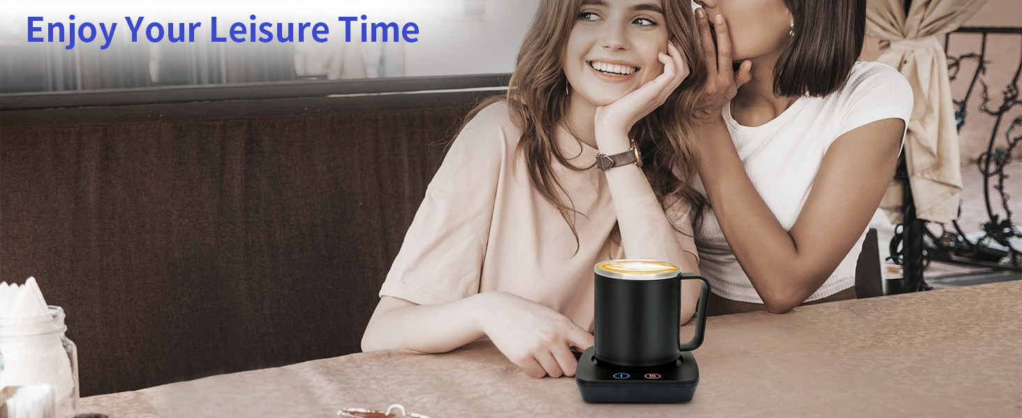 enjoy your leisure time with coffee warmer set