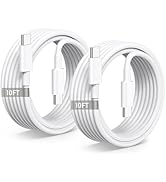2-Pack 10FT Long USB C to USB C Charging Cable, for iPhone 16 15 Fast Charger Cord 60W for iPhone...