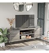 JUMMICO TV Stand for 65 Inch TV, Modern Entertainment Center with Storage Cabinet and Open Shelve...