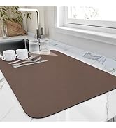 HotLive Dish Drying Mat for Kitchen Counter, Heat Resistant Drainer Mats with Non-slip Rubber Bac...