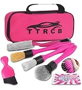 TTRCB Car Detailing Cleaning Kit Interior Cleaner, Car Detailing Brush Set, Pink Car Accessories ...