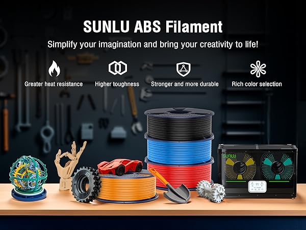 SUNLU ABS Filament 1.75mm 3D Printer Filament 