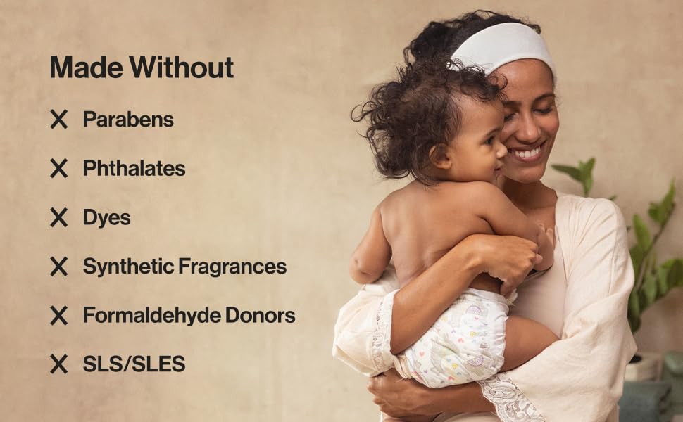 Made Without Phthalates, Parabens, Dyes, Synthetic Fragrances, Formaldehyde Donors SLS/SLES