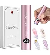 MelodySusie Handheld UV Light, ART01G Mini Portable Cordless Nail Lamp with LCD Display, Optical ...