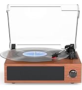 Vintage Record Player with Built-in Stereo Speakers Turntable Vinyls Records LP Phonograph Belt D...