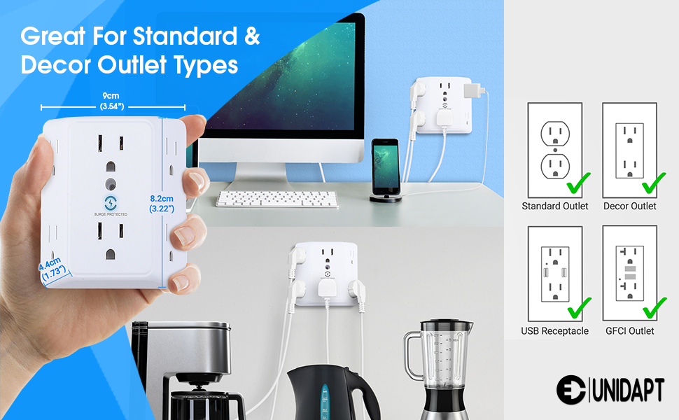 Great for standard outlet, decor outlet and more