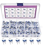 Taiss 150PCS Variable Resistor Potentiometer 6mm Potentiometer kit 15 Values 100 Ohm- 2M Ohm Pote...
