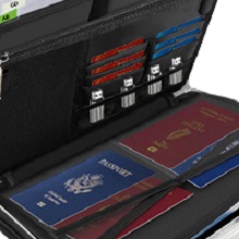 Built-in card slots + mesh bag: Stores phones, documents, cash, pens, etc.