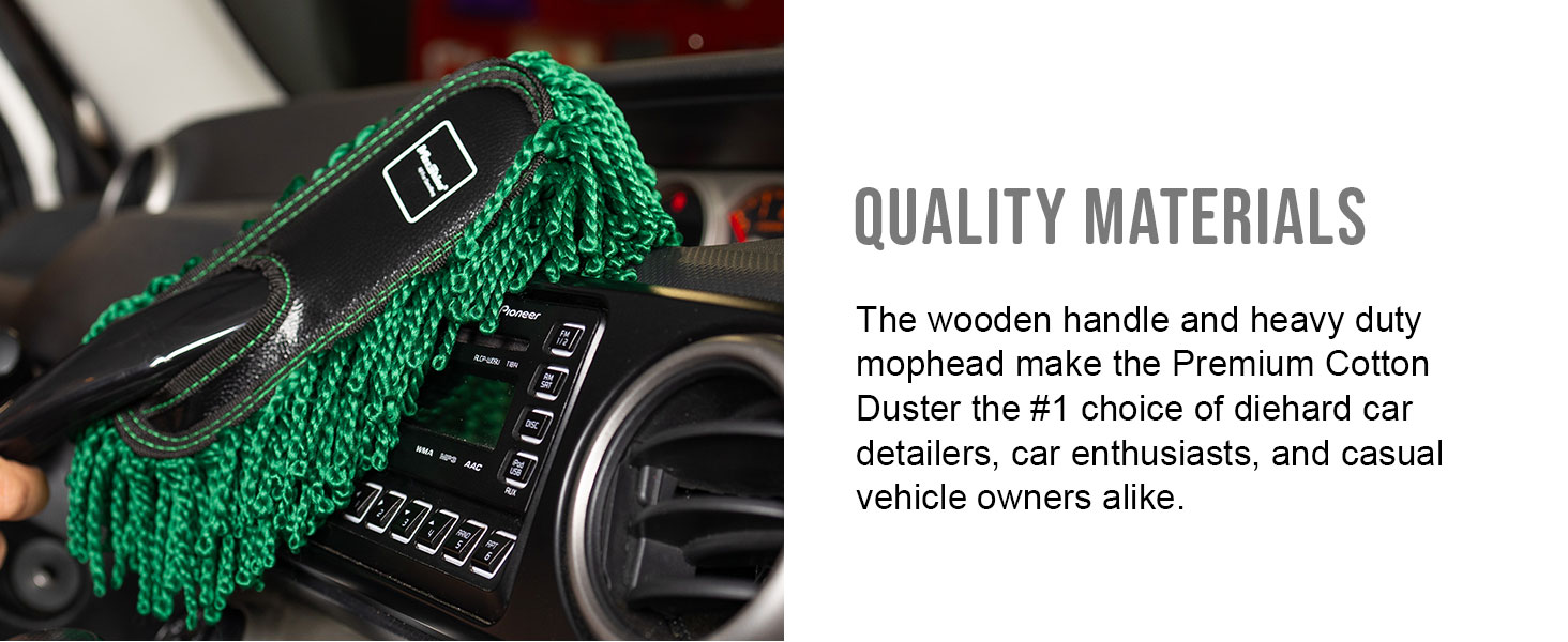 premium cotton car duster detailing detail