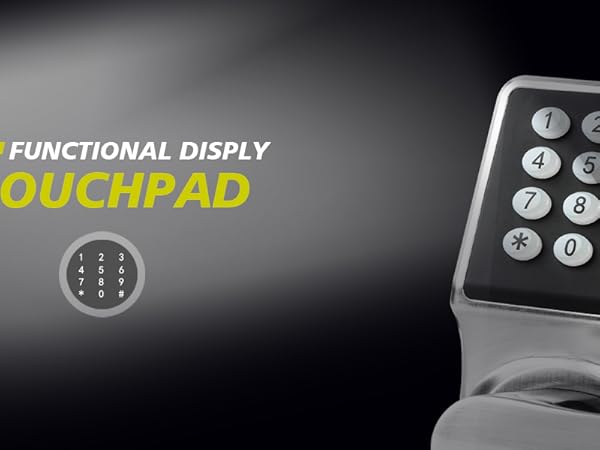 keyless entry door lock with handle