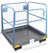 Larbanke Foldable Forklift Safety Cage, 36 '' x 36 '' Forklift Work Platform with Load Capacity o...