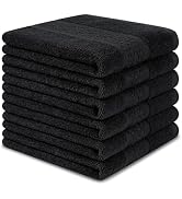 INFICRIME 6 Pack 100% Cotton Wash Cloth, 13x13 Inch Highly Absorbent and Soft Feel Fingertip Towe...