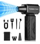 Compressed Air Duster, 390000RPM Powerful Electric Air Duster, 100-Gear Stepless Adjustable Cordl...