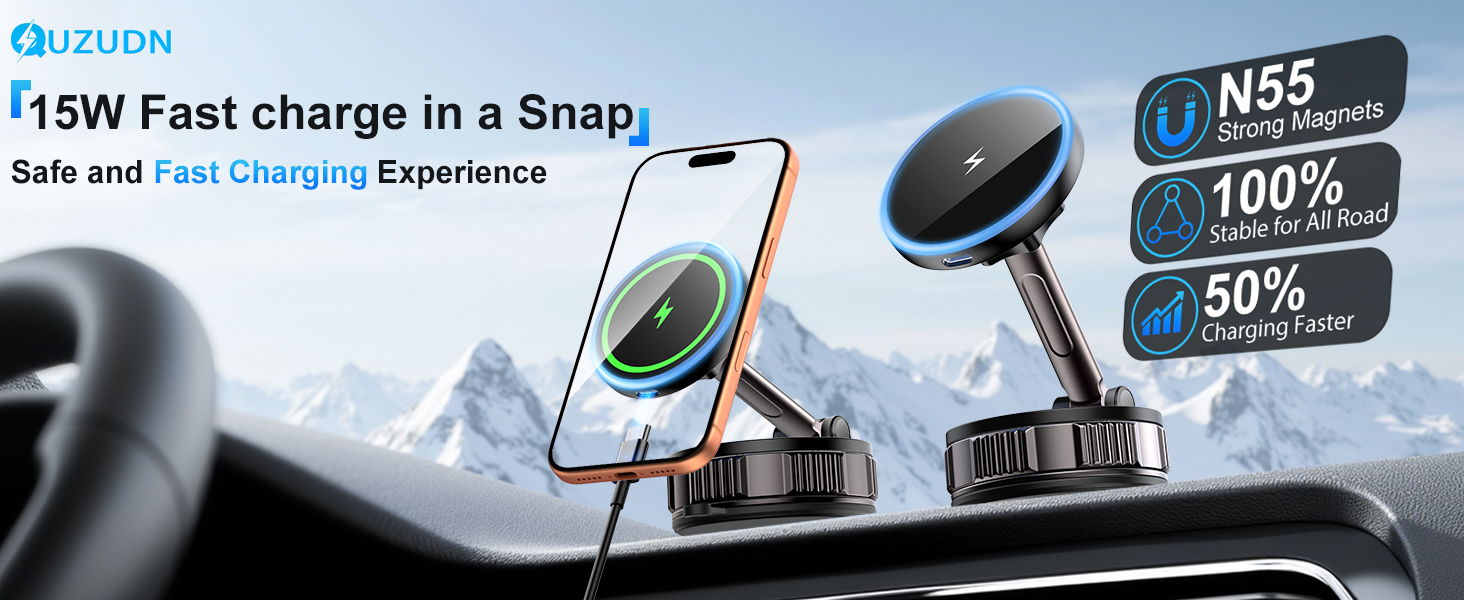 15W Fast charge in a Snap Safe and Fast Charging Experience