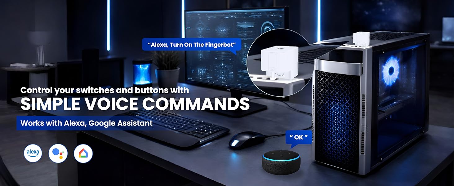 Control your switches and buttons with simple voice commands.