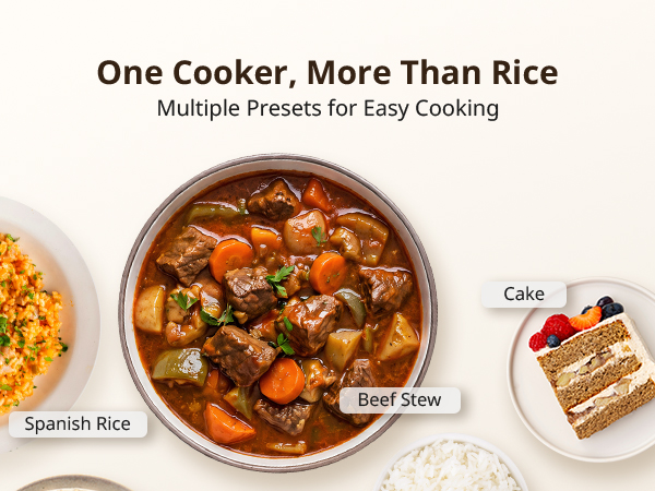 One cooker, more than rice - multiple presets for easy cooking
