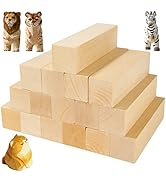 QTLCOHD 16Pcs Basswood Carving Blocks 1.5x1.5x6 Inch Wood Carving Blocks Whittling Wood Blocks fo...