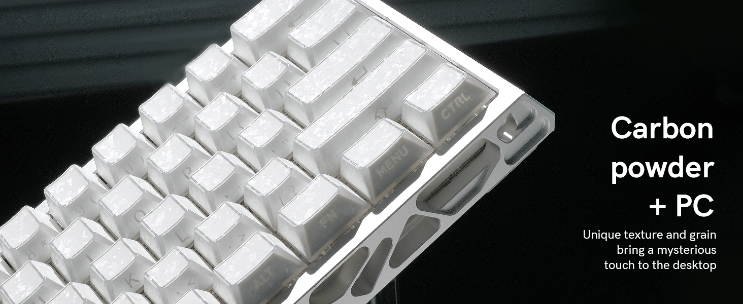 Carbon Powder PBT keycaps