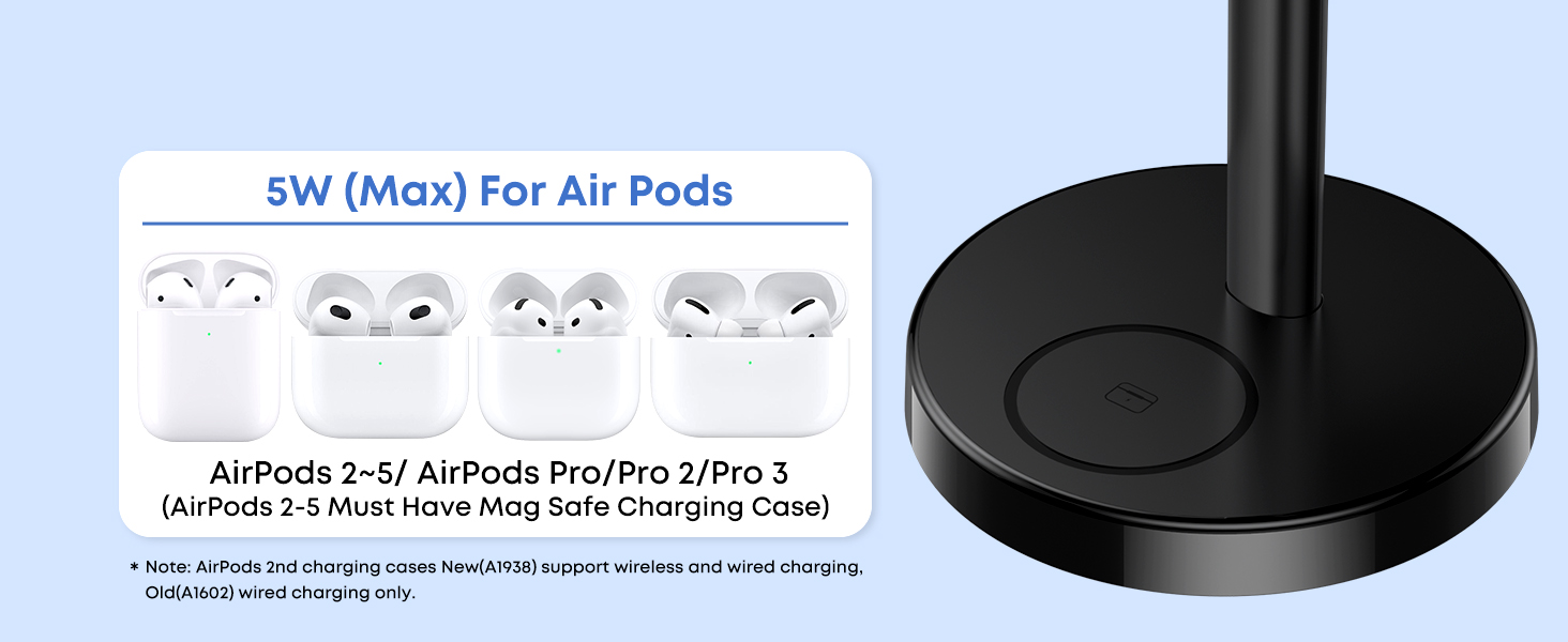 25W 3 in 1 Wireless Fast Charging Station for Apple MagSafe Charger
