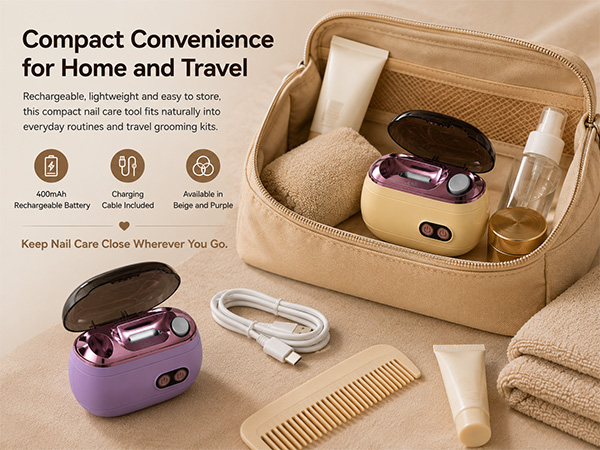 2-in-1 Smart Electric Nail Clipper &amp; Polisher