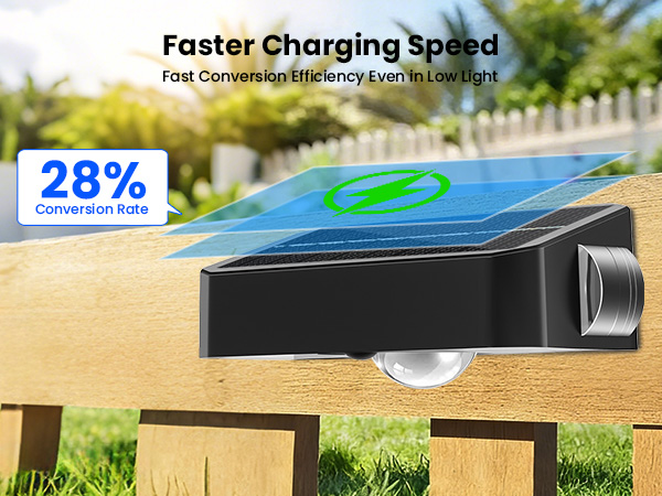 Solar Fence Lights Outdoor Waterproof