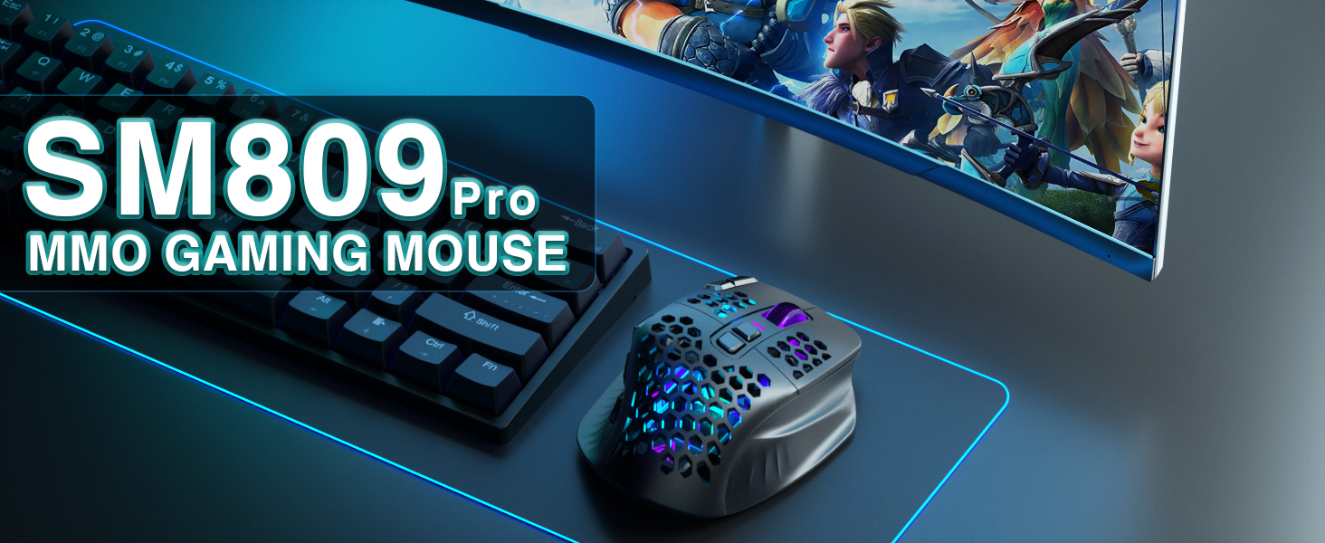 809 pro,MMO Mouse;MMO gaming mouse;gaming mouse;wireless gaming mouse