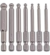 VESTTIO Ball End Hex Head Metric Allen Wrench Drill Screwdriver Bit Set 7PCS 1/4 Inch Hex Shank 2...