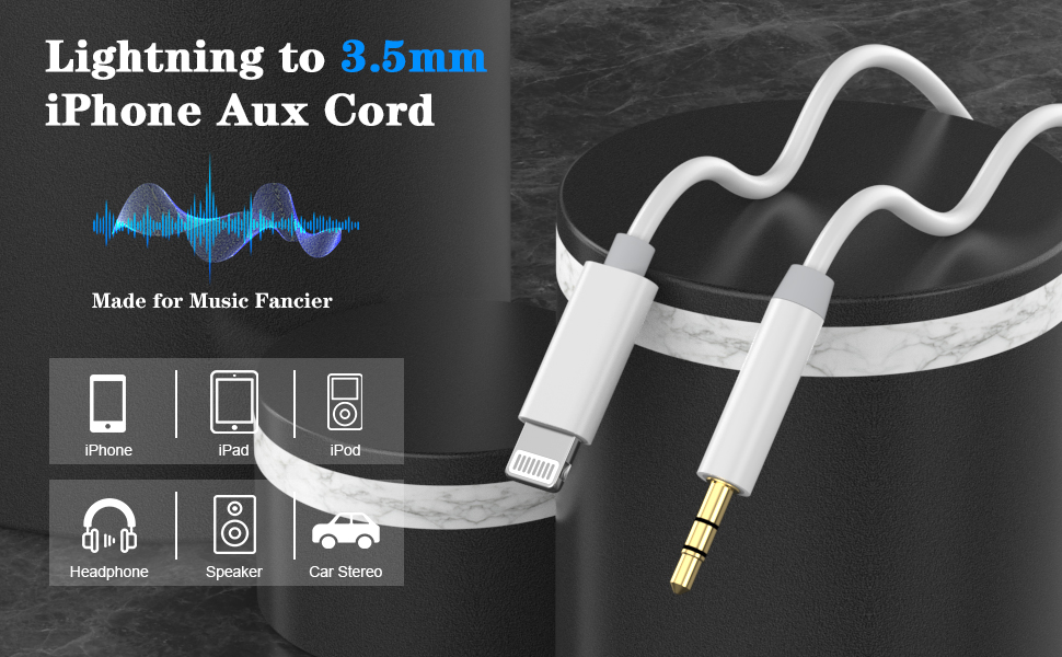 3.5mm aux audio cable