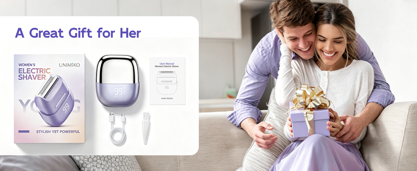 Stylish yet powerful. Includes shaver, USB cable &amp;amp; brush.