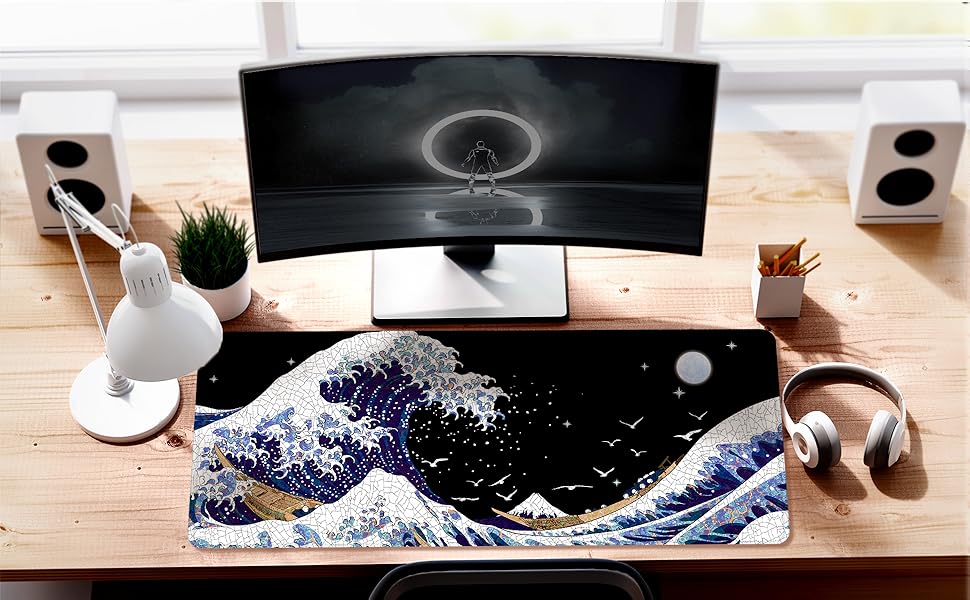 wave desk pad