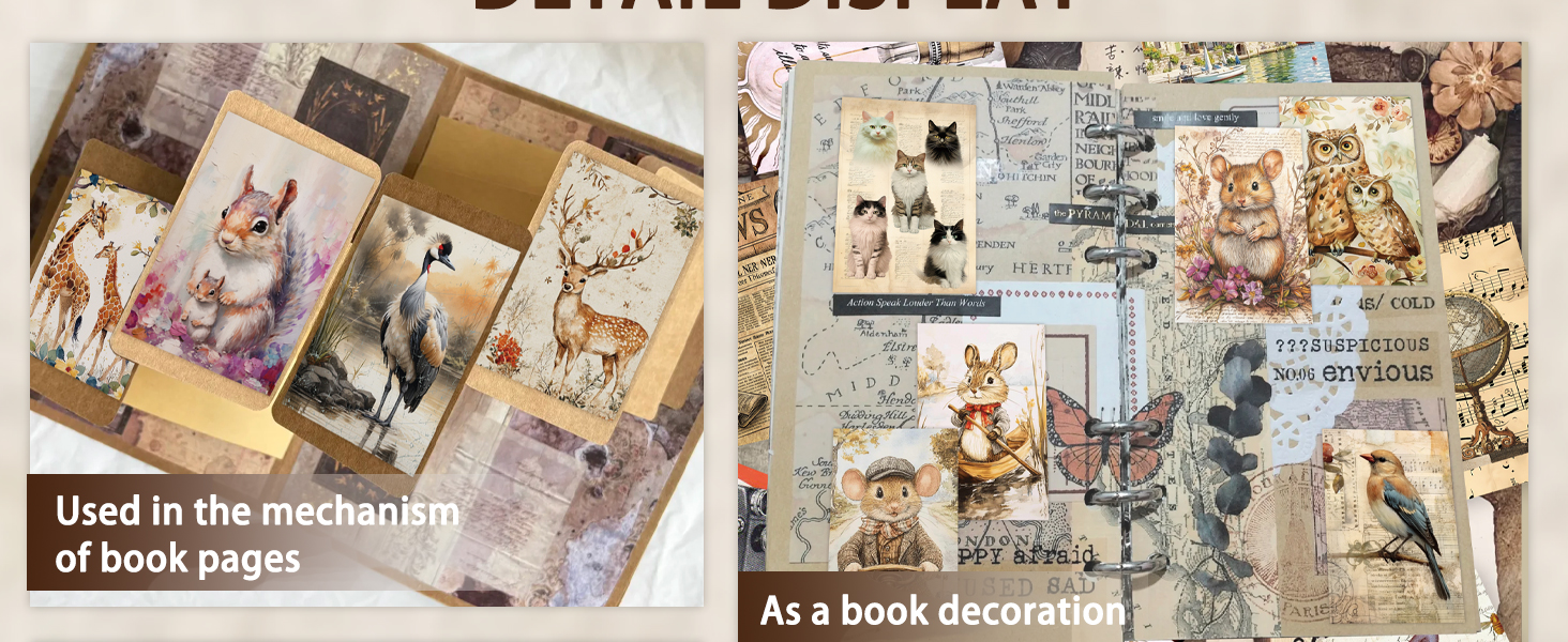 Ephemera sticker book: old tickets, clips—give scrapbooks real-life charm.
