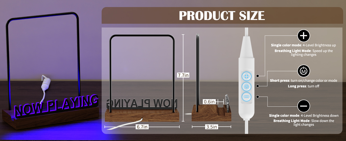 Light Up Vinyl Record Display Stand
