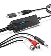 DriverGenius AV202-B USB-C Audio Capture Grabber Card Device, with LED Indicator, Analog Cassette...