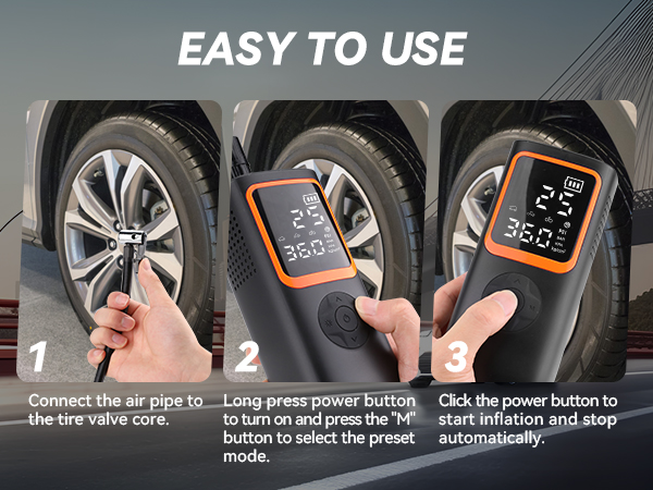 tire inflator portable air compressor bike pump ball pump