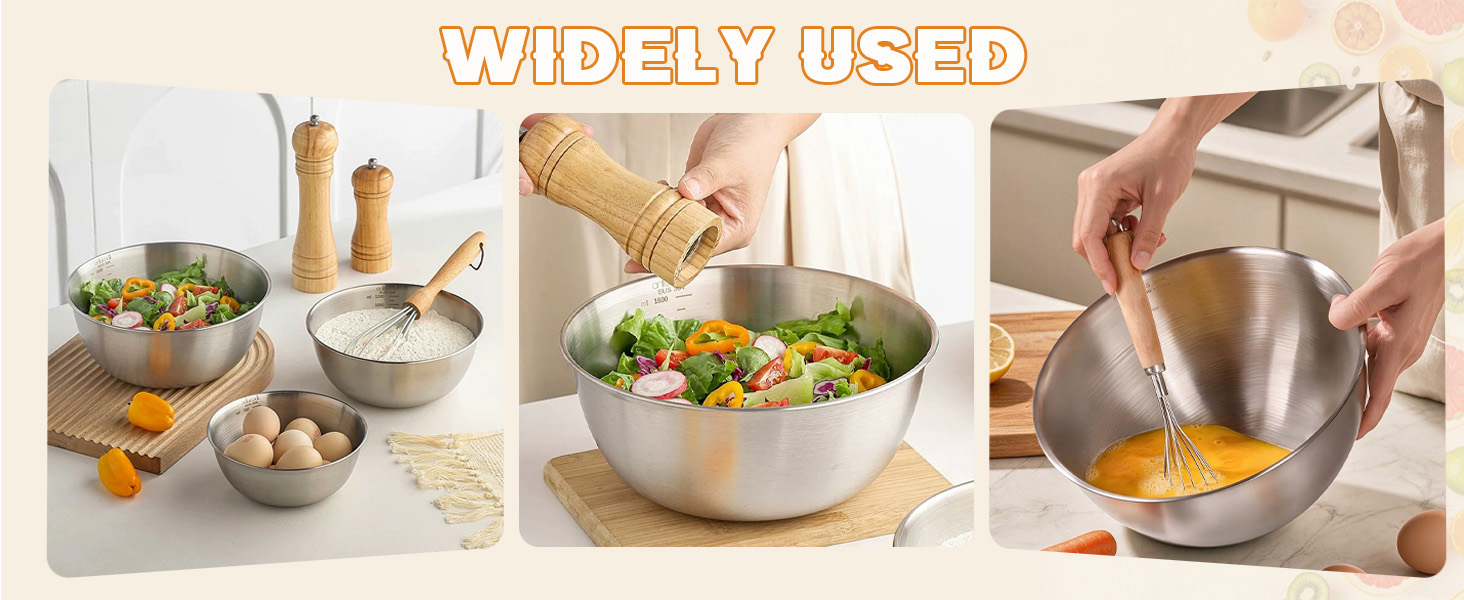 mixing bowls stainless steel