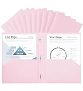 SUIN Plastic Project-Folders with 2 Pockets &amp; 3 Prong, Bulk Pack Project File-Folder for US Lette...