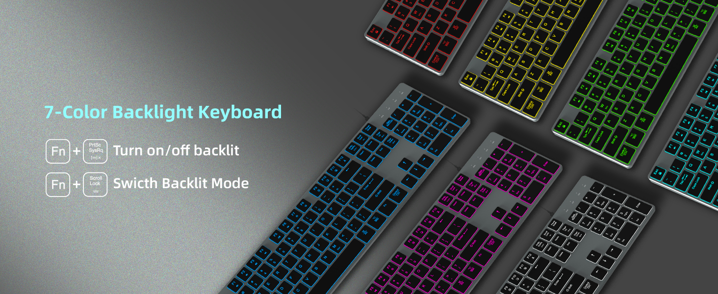 7-color back light keyboard
