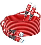 Red USB C Data Cable 10Gbps Data Transfer [3M/10ft, 2Pack], Extra Long 3.2 Gen 2 USB to Type C Ch...