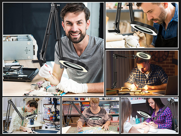Magnifying Glass with Light and Stand