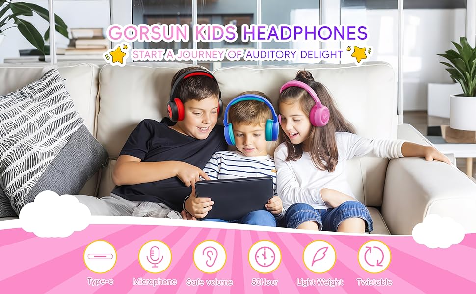 kids wireless headphones,kids bluetooth headphones,toddler headphones