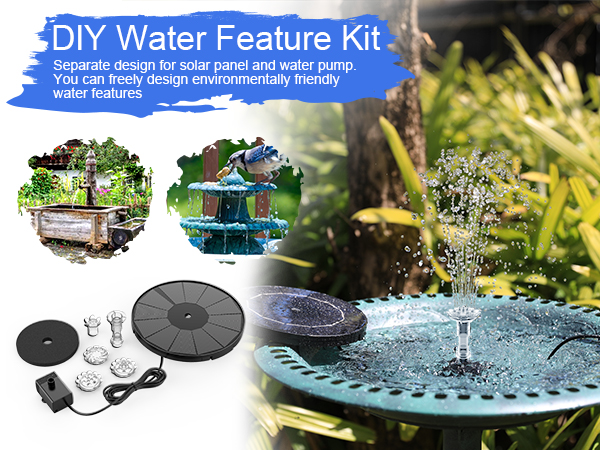 solar fountain for bird bath