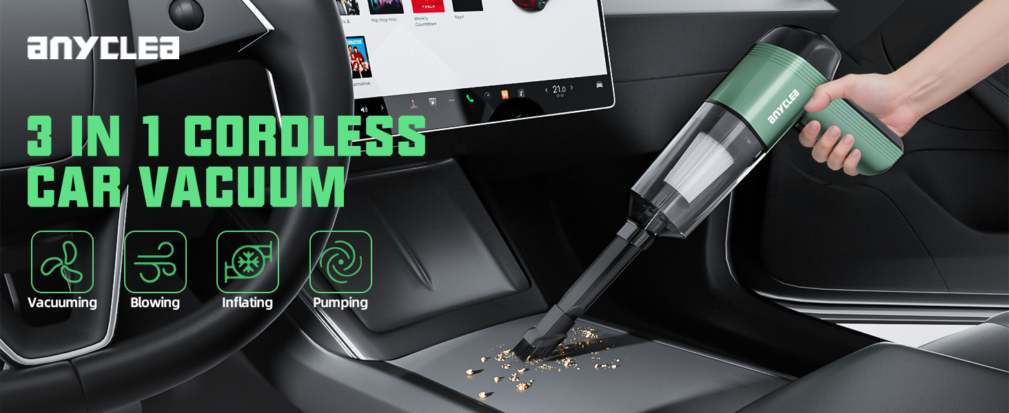 anyclea car vacuum handheld vacuum hand vacuum cordless hand held vacuum cordless rechargeable